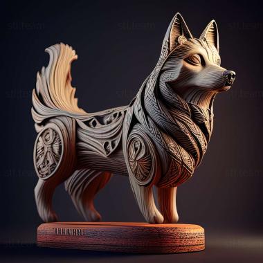 3D model Nenets husky dog (STL)